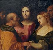 Palma il Vecchio Christ and the Adulteress USA oil painting artist